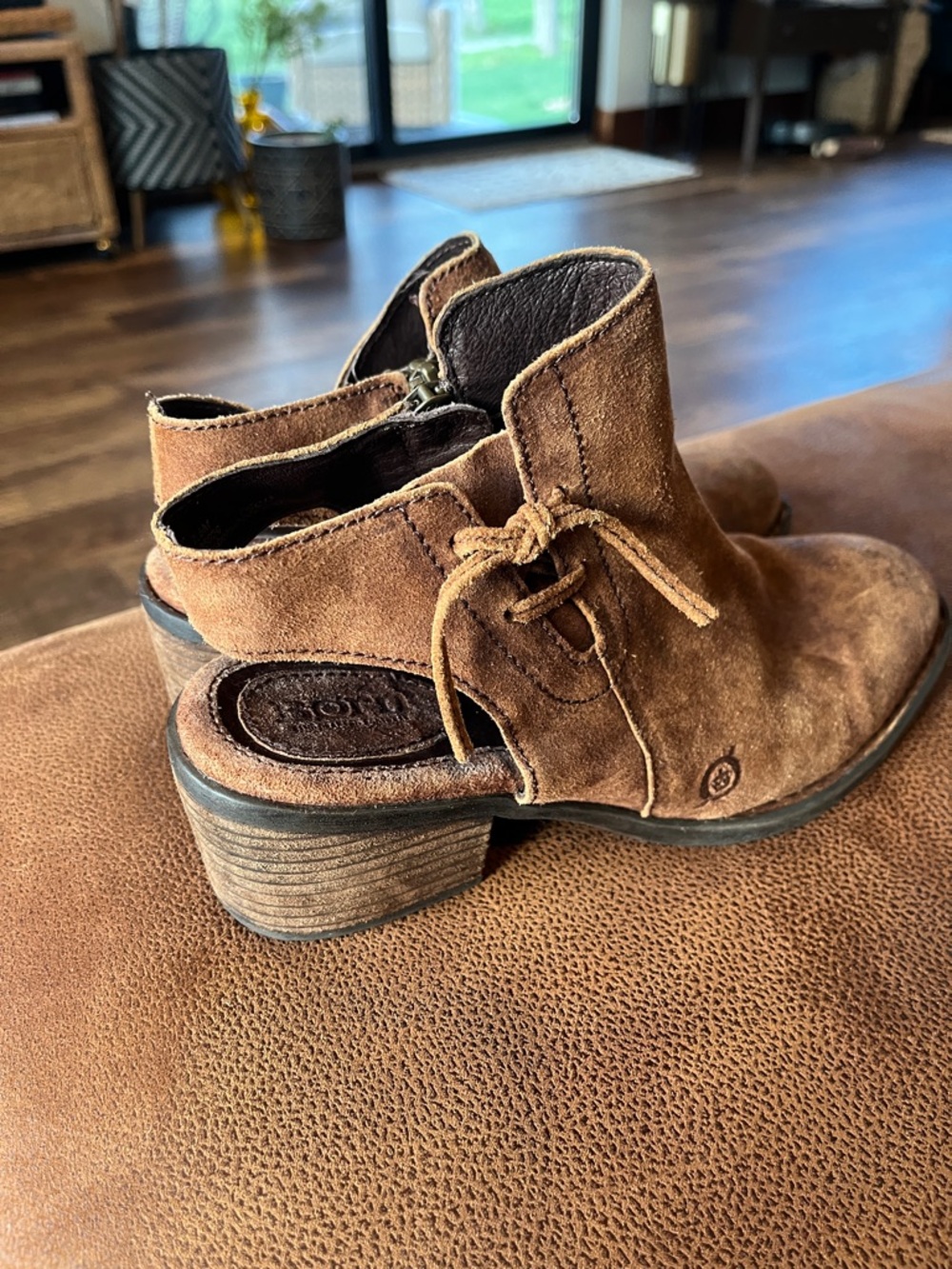 Born Women's Margrit Brown Suede Ankle Booties - Picture 2 of 7